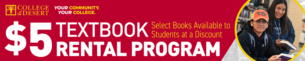 $5 textbook rental program - select books available to students at a discount