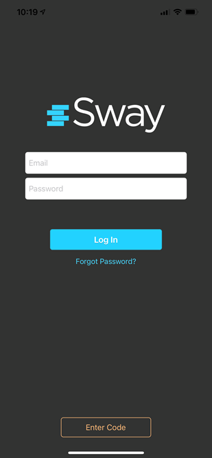 Sway app splash screen