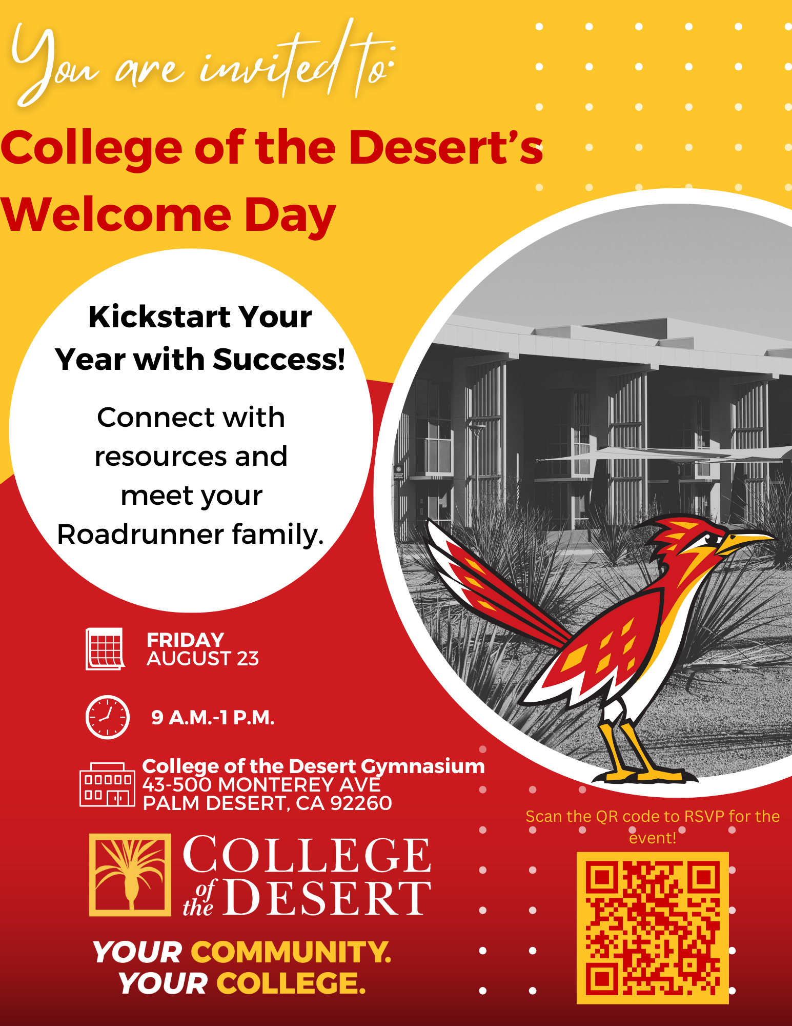 Kickstart your year with success! Connect with resources and meet your Roadrunner family. 